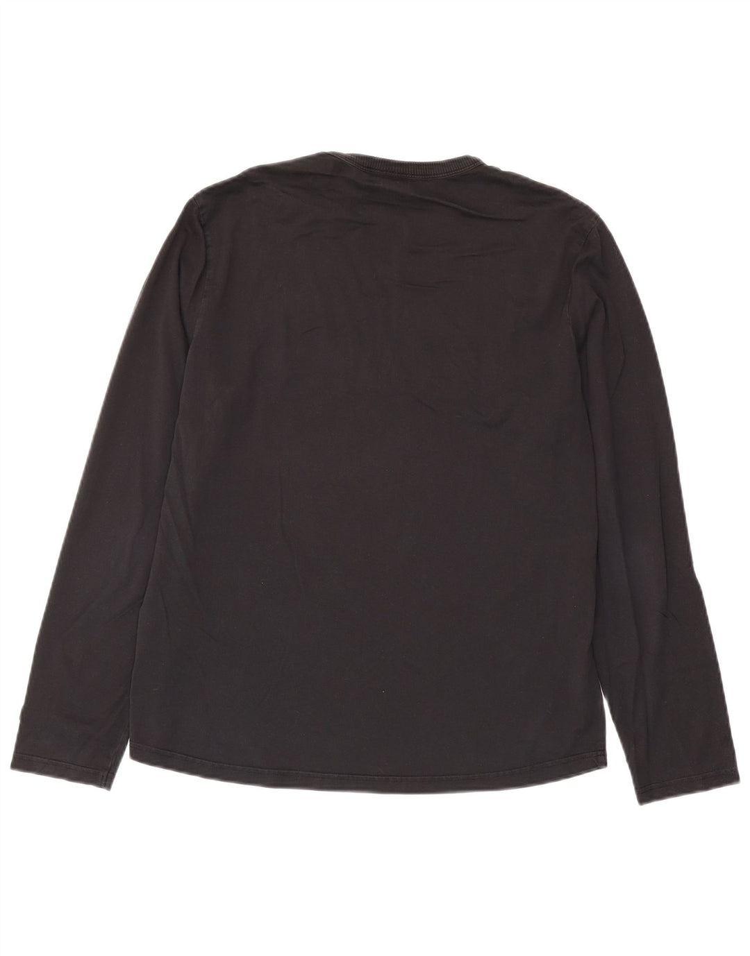 Hugo Boss Mens Graphic Top Long Sleeve Medium Black Cotton
