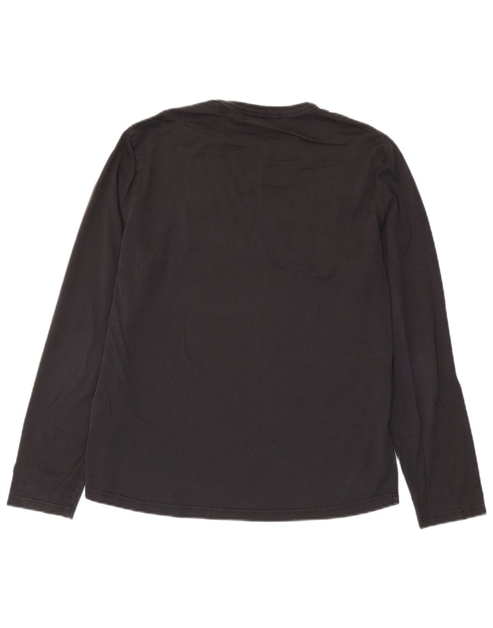 Hugo Boss Mens Graphic Top Long Sleeve Medium Black Cotton