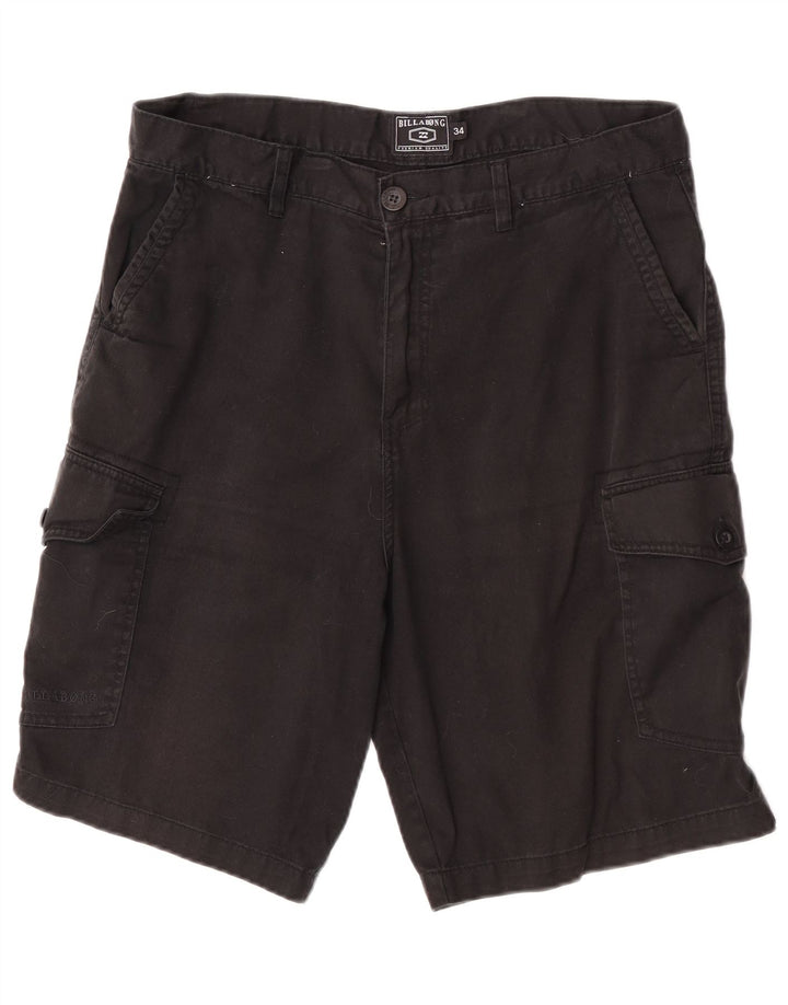 Billabong Mens Cargo Shorts W34 Large Black Cotton