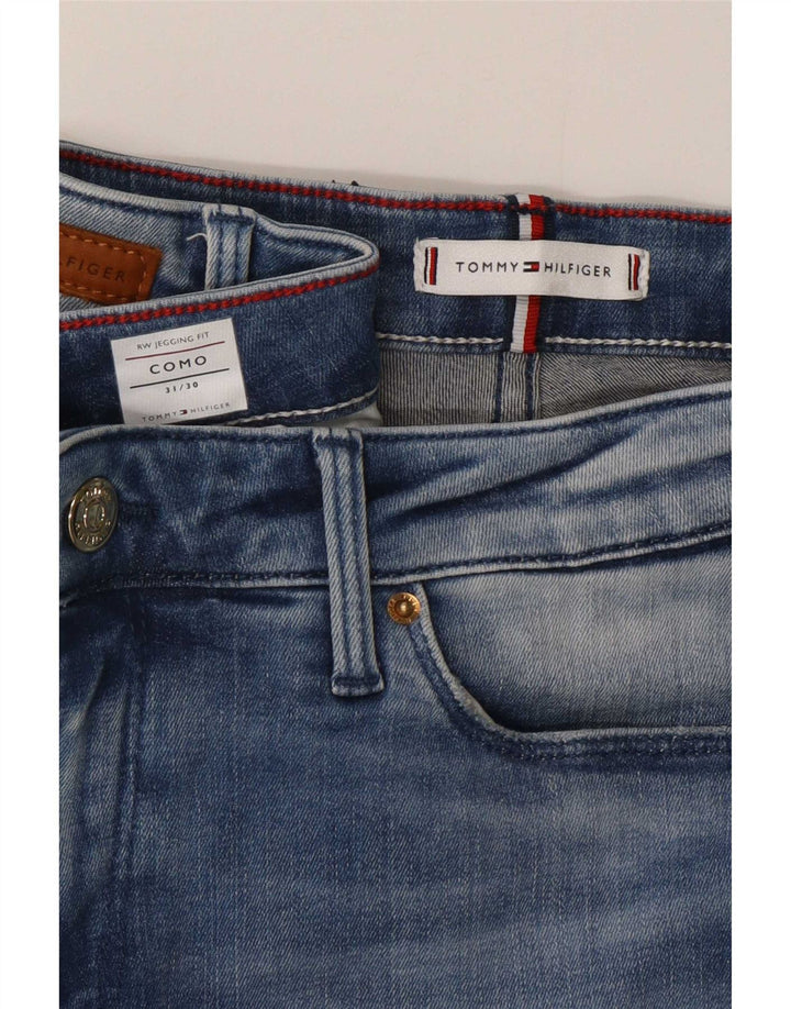Tommy Hilfiger Womens Como RW Distressed Jegging Jeans W31 L30 Blue