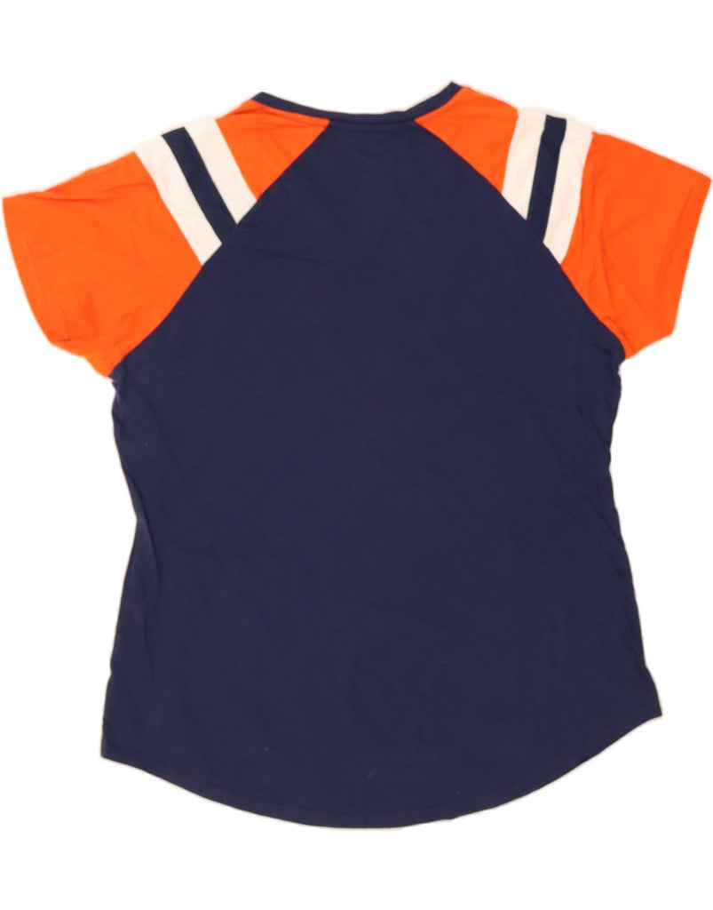 MAJESTIC Womens Broncos Graphic T-Shirt Top UK 20 2XL Navy Blue Vintage Majestic and Second-Hand Majestic from Messina Hembry 