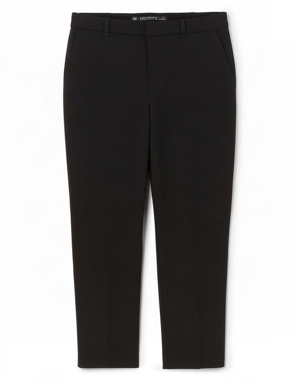 Zara Womens Crop Slim Suit Trousers EU 40 Medium W30 L24 Black Polyester