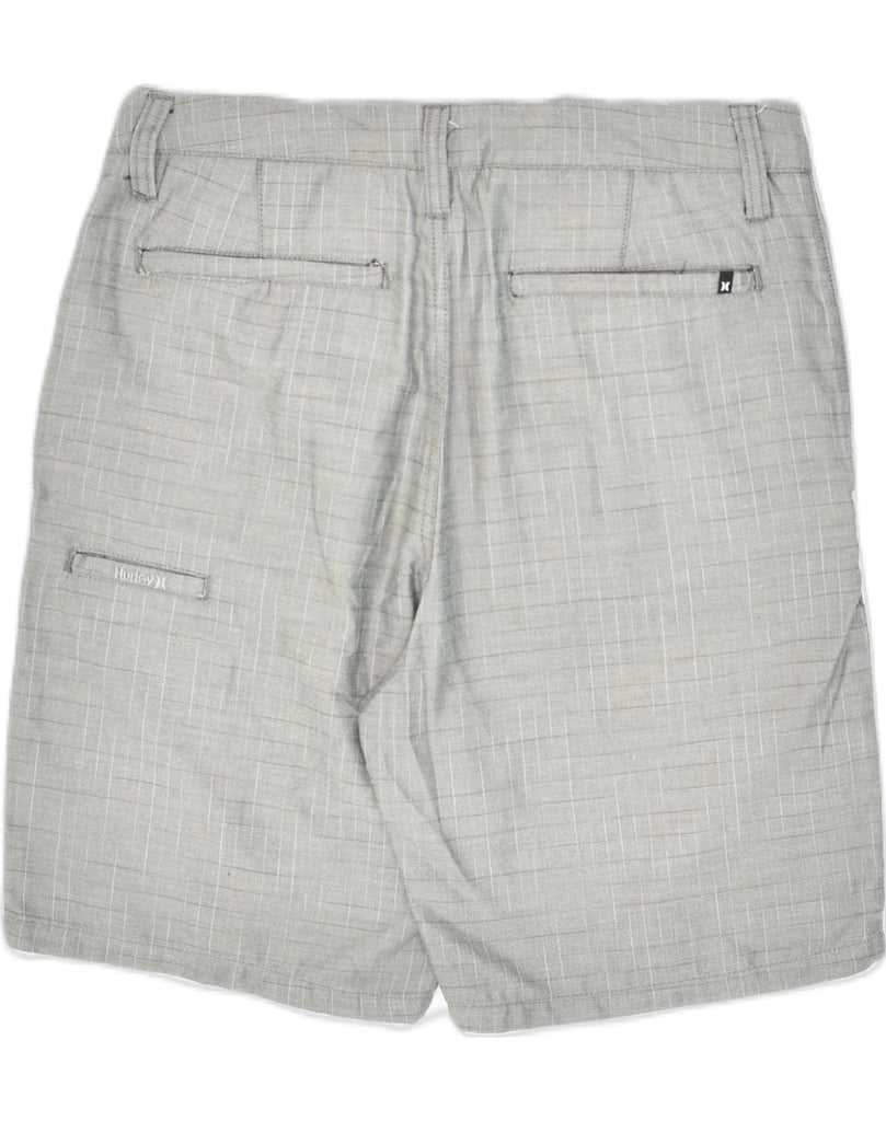 HURLEY Mens Chino Shorts W30 Medium Grey Check Polyester | Vintage Hurley | Thrift | Second-Hand Hurley | Used Clothing | Messina Hembry 