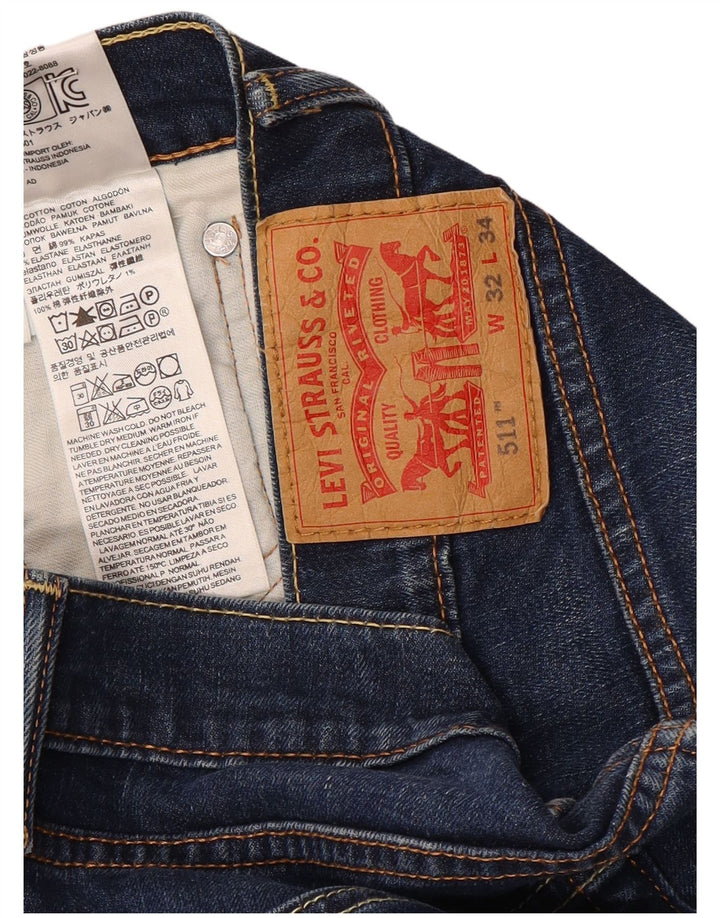 Levi's Mens 511 Slim Jeans W32 L26 Blue Cotton