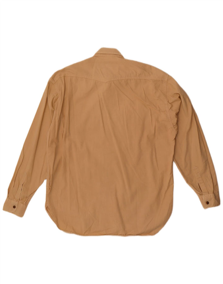 Casucci Mens Shirt Medium Beige Cotton