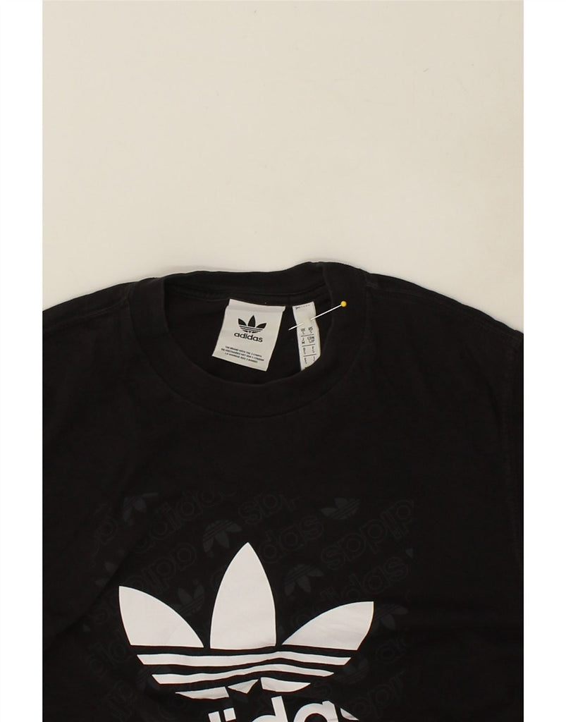 ADIDAS Mens Graphic T-Shirt Top Small Black Cotton | Vintage Adidas | Thrift | Second-Hand Adidas | Used Clothing | Messina Hembry 