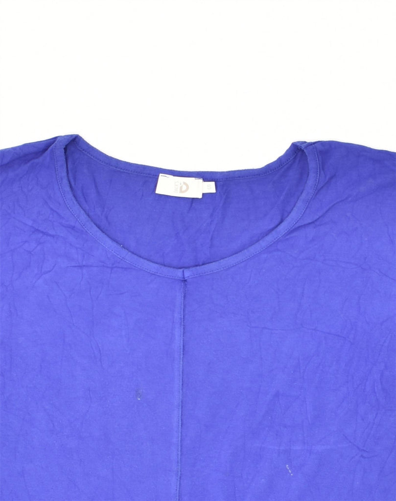 DACK'S Womens T-Shirt Top UK 10 Small Blue Cotton | Vintage Dack's | Thrift | Second-Hand Dack's | Used Clothing | Messina Hembry 