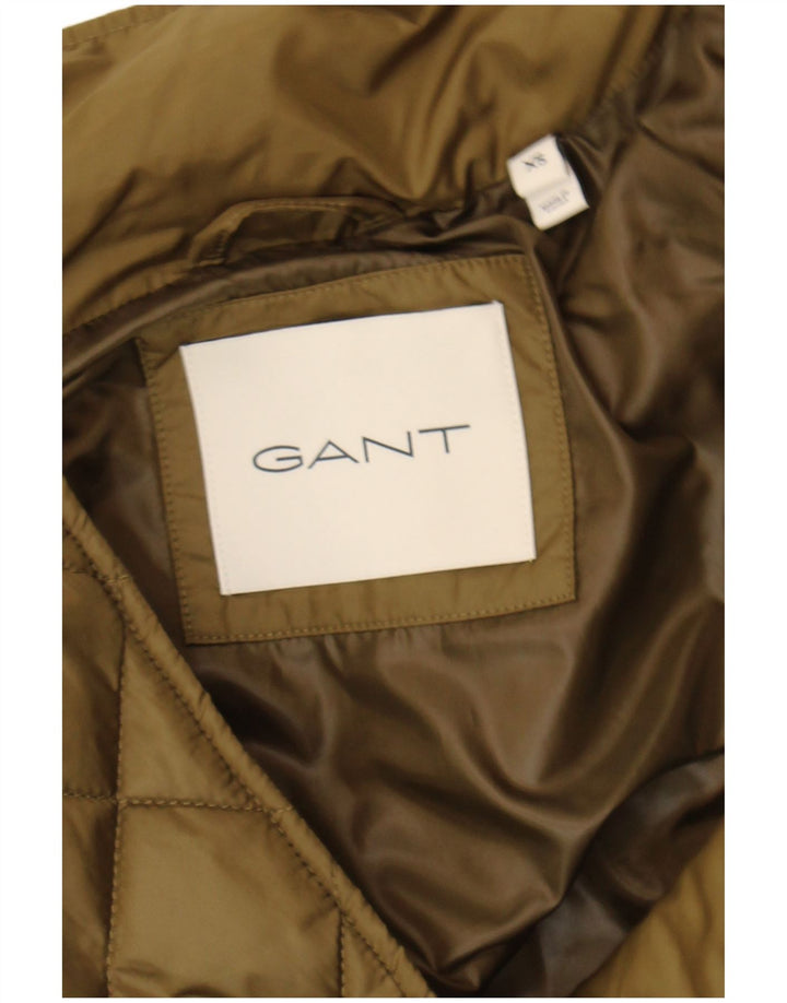 Gant Womens Oversized Quilted Jacket UK 6 XS Khaki