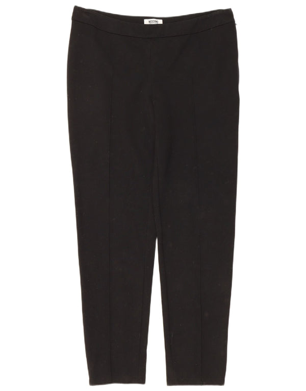 MOSCHINO Womens Cheap and Chic Casual Trousers UK 12 Medium W32 L29 Black