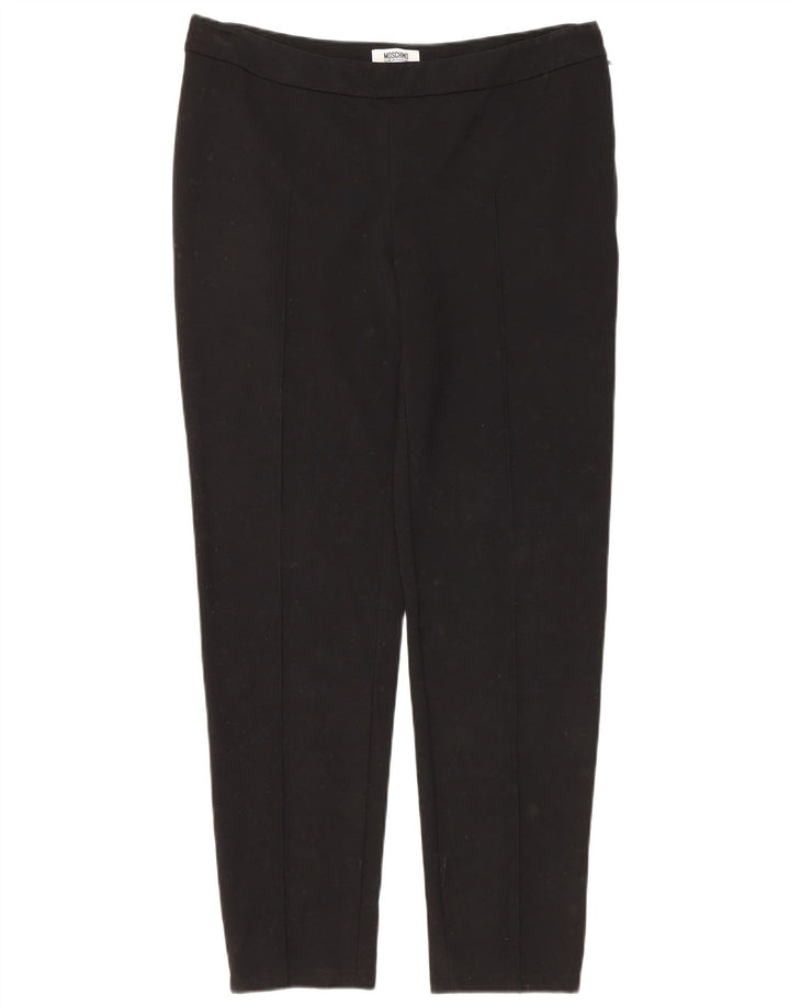 MOSCHINO Womens Cheap and Chic Casual Trousers UK 12 Medium W32 L29 Black