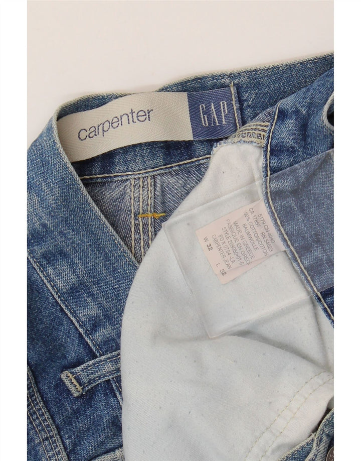 Gap Mens Carpenter Cargo Straight Jeans W32 L32 Blue Cotton