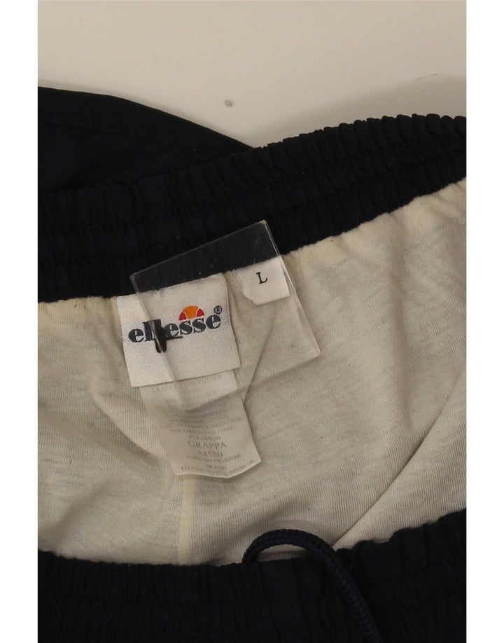 Ellesse Mens Tracksuit Trousers Large Navy Blue Polyester