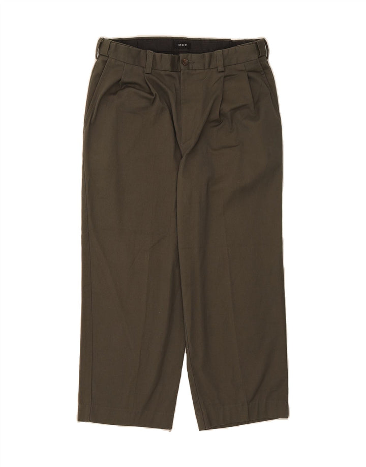 IZOD Mens Izod Pegged Chino Trousers W32 L25  Khaki Polyester Vintage Izod and Second-Hand Izod from Messina Hembry 