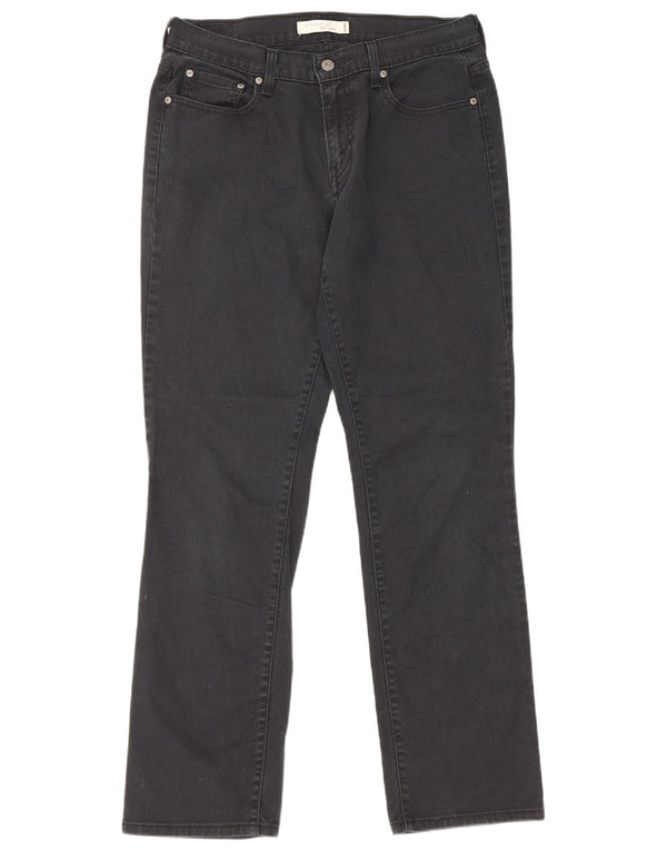 Levi's Womens 505 Straight Jeans US 10 Large W32 L31 Black Cotton
