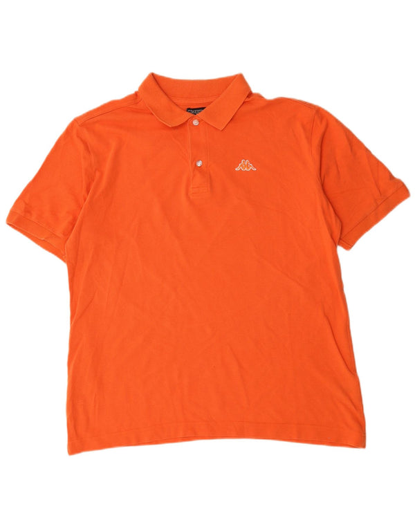 Kappa Mens Polo Shirt Medium Orange Cotton