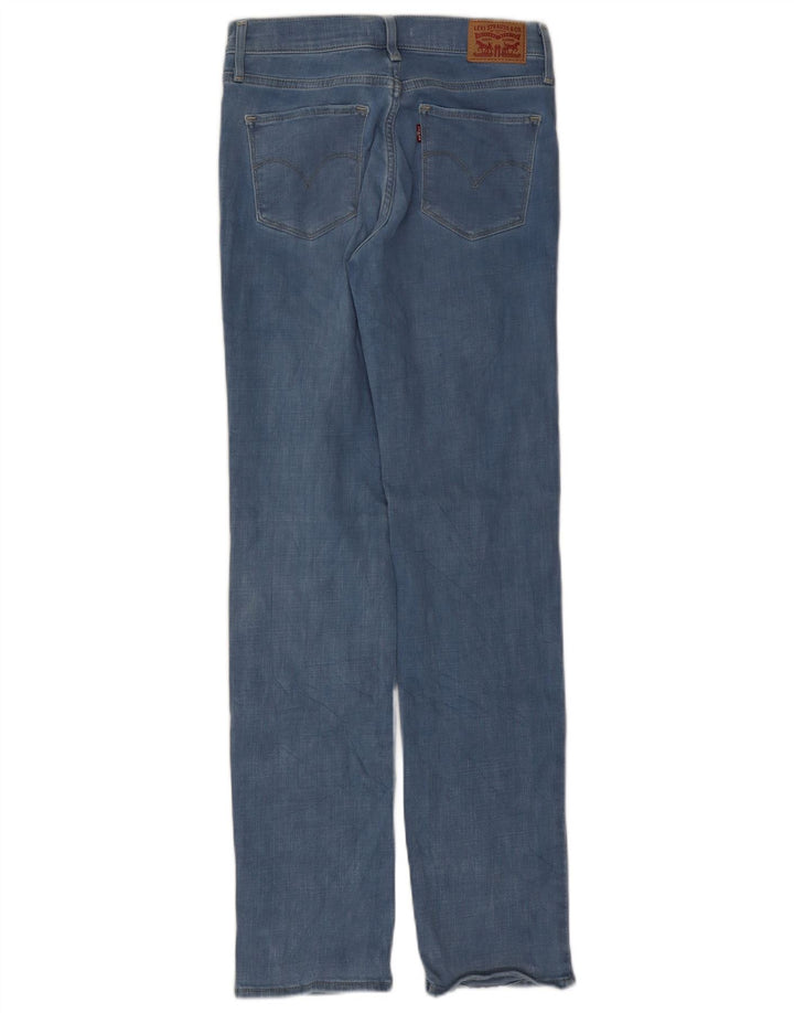 Levi's Womens 314 Shaping Straight Jeans W27 L32 Blue Cotton