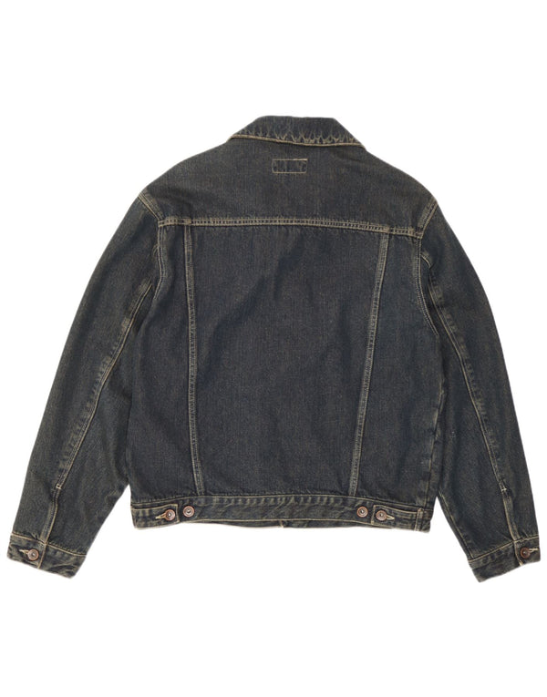 WPM Mens Denim Jacket UK 38 Medium Blue Cotton