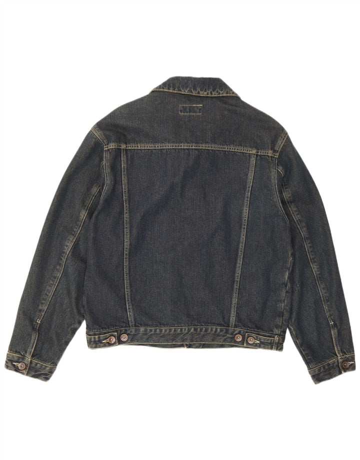 WPM Mens Denim Jacket UK 38 Medium Blue Cotton