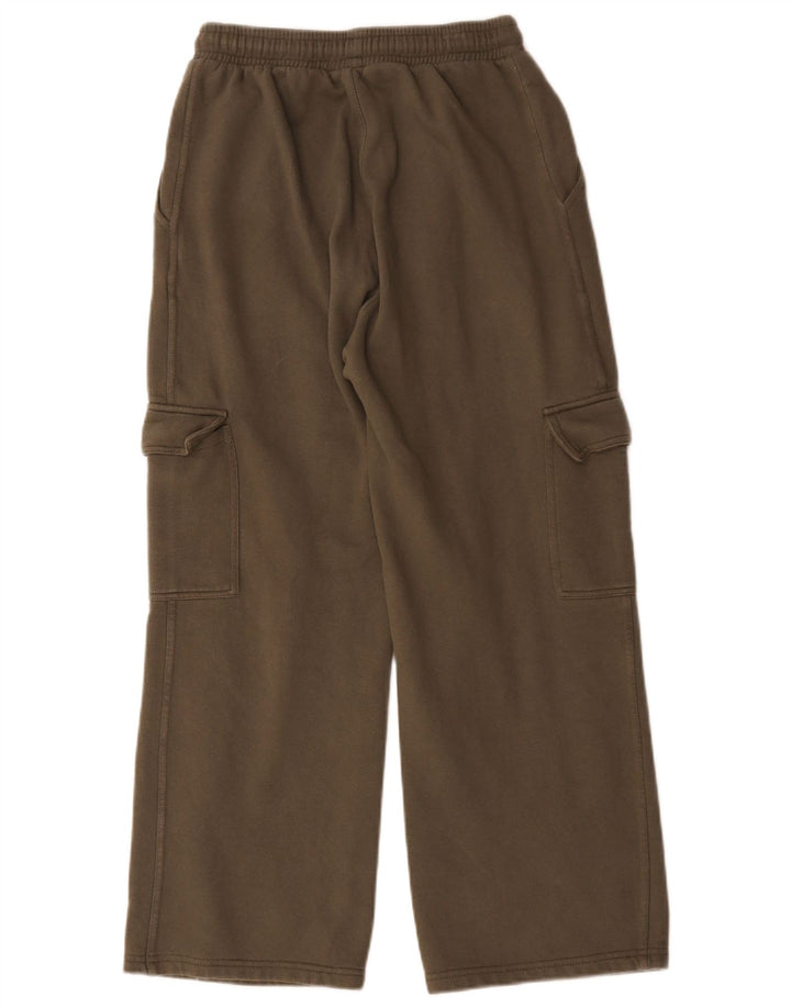 Zara Womens Cargo Tracksuit Trousers UK 12 Medium Khaki Cotton