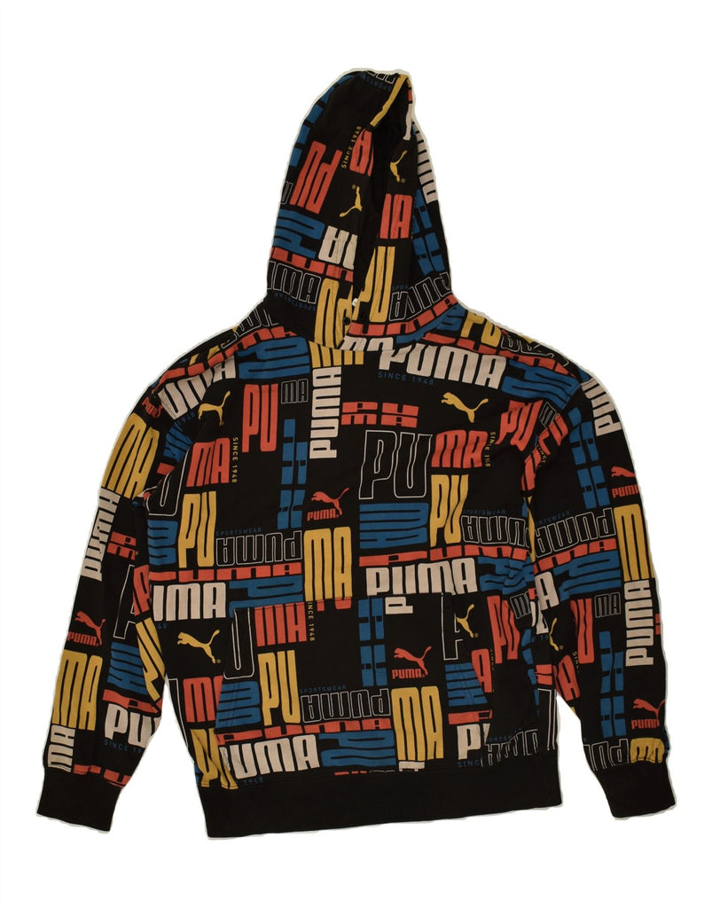 PUMA Mens Graphic Hoodie Jumper Small Multicoloured Cotton | Vintage Puma | Thrift | Second-Hand Puma | Used Clothing | Messina Hembry 