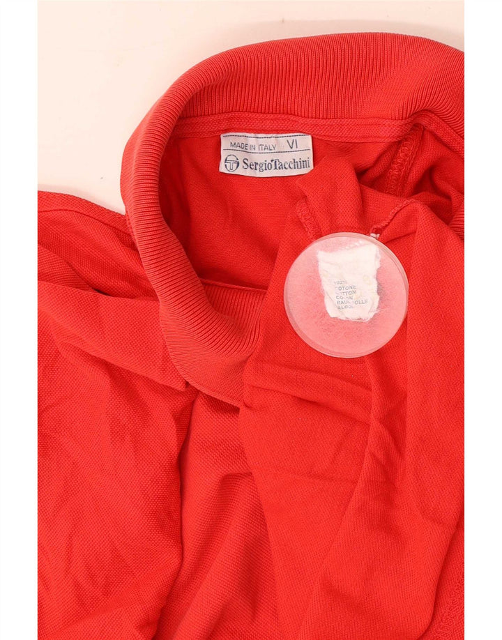 Sergio Tacchini Mens Polo Shirt Medium Red Cotton