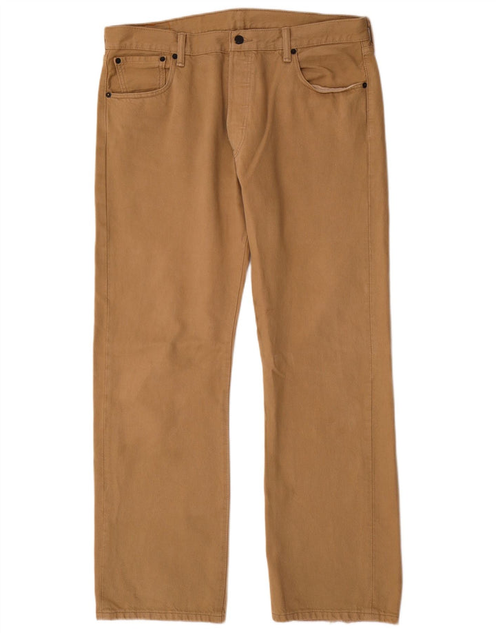 Levi's Mens 501 Straight Jeans W36 L30 Beige Cotton