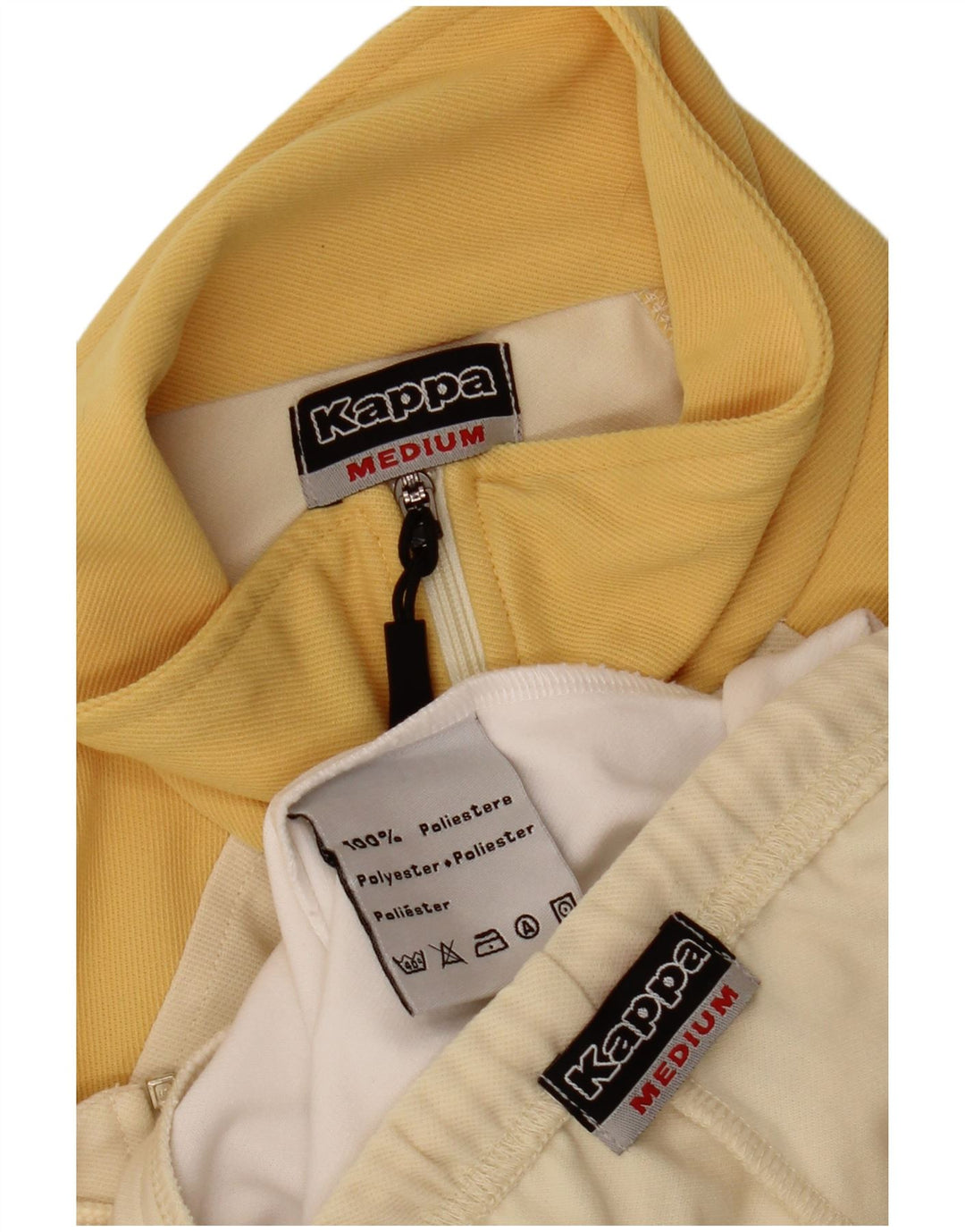 Kappa Womens Full Tracksuit UK 14 Medium  Yellow Colourblock Polyester