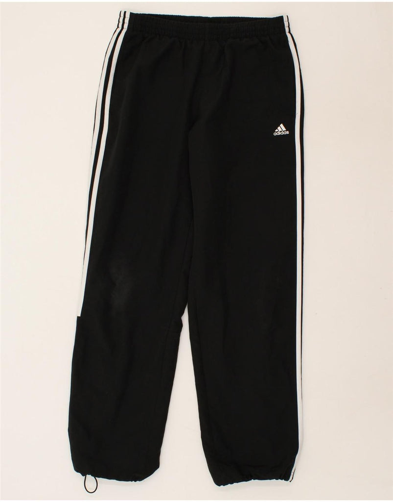 ADIDAS Mens Climalite Graphic Tracksuit Trousers Medium Black Polyester | Vintage Adidas | Thrift | Second-Hand Adidas | Used Clothing | Messina Hembry 