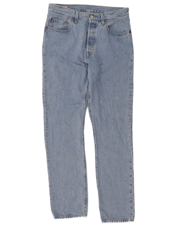 Levi's Womens 501 High Waist Straight Jeans W30 L32 Blue Cotton