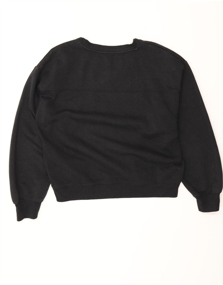 Zara Womens Sweatshirt Jumper UK 16 Large Black Cotton