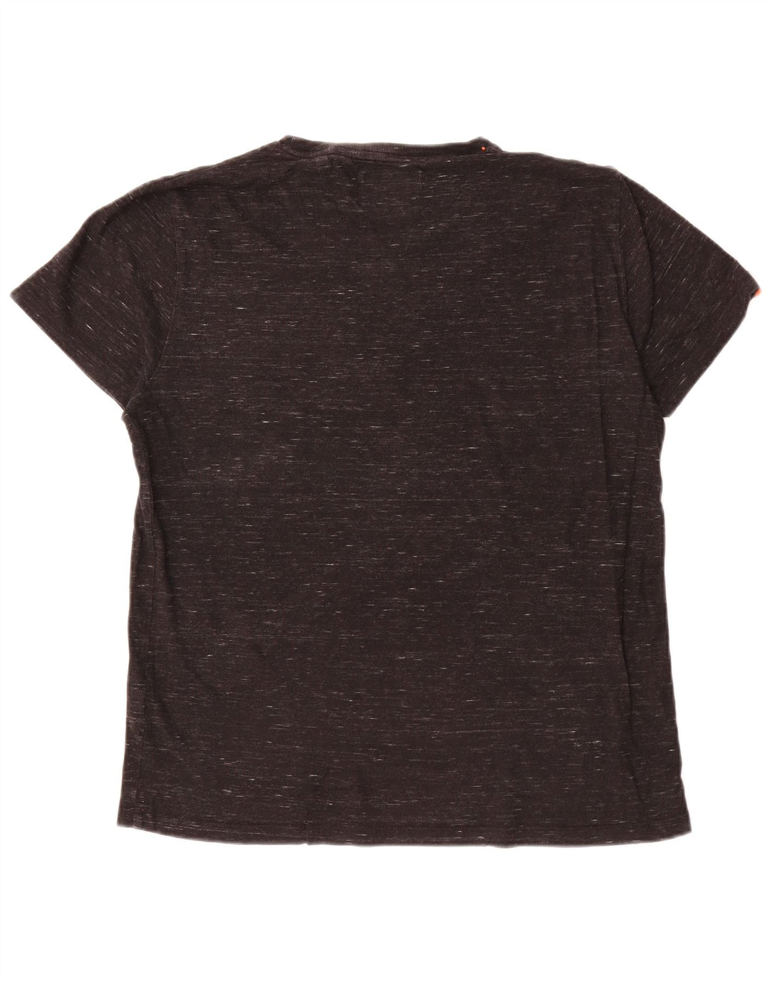 SUPERDRY Mens T-Shirt Top XL Black Flecked Cotton