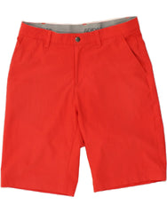 ADIDAS Mens Chino Shorts W32 Medium Red Polyester