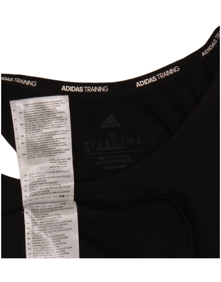 Adidas Womens Aeroready Vest Top UK 8/10 Small Black Polyester