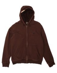 TIMBERLAND Mens Regular Fit Zip Hoodie Sweater XL Brown Cotton