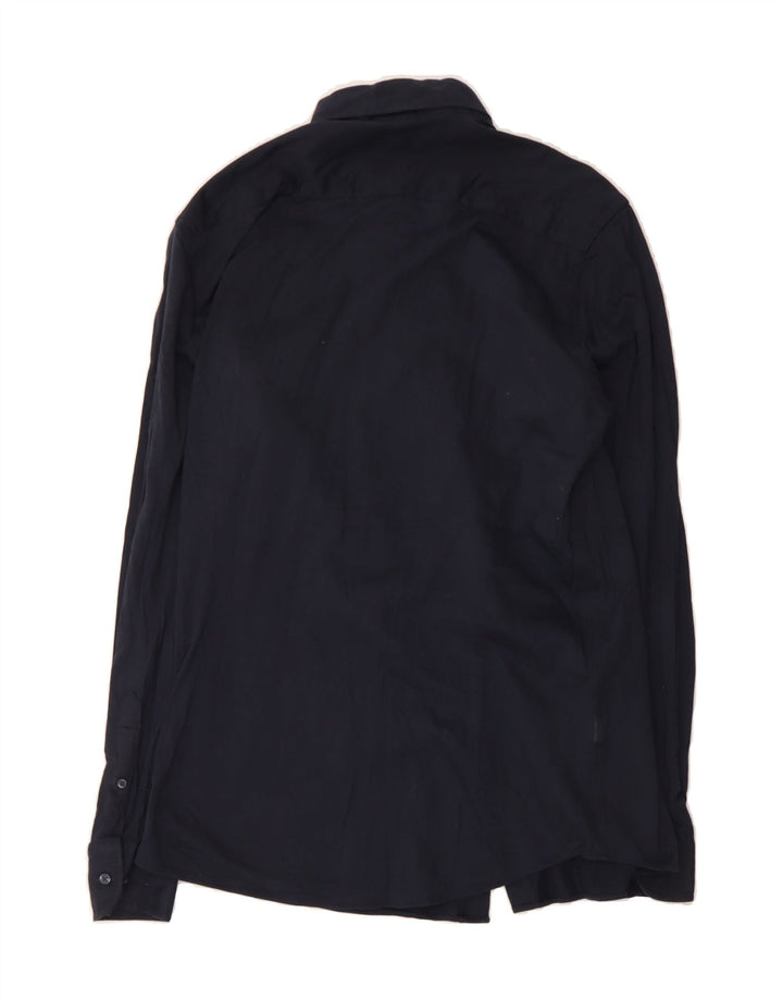 MASSIMO DUTTI Mens Shirt Medium Navy Blue Cotton Vintage Massimo Dutti and Second-Hand Massimo Dutti from Messina Hembry 