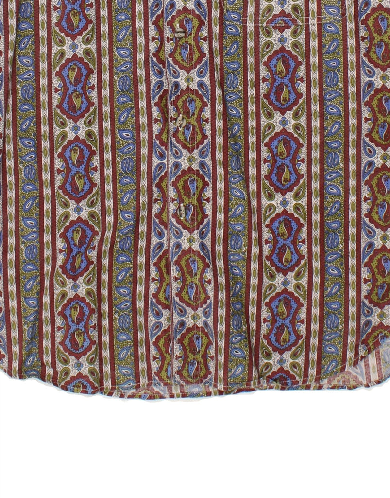 VINTAGE Mens Short Sleeve Shirt Medium Multicoloured Paisley Cotton Vintage Vintage and Second-Hand Vintage from Messina Hembry 