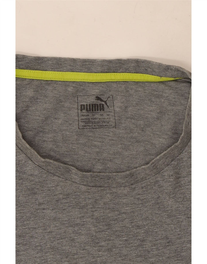 Puma Mens Graphic T-Shirt Top 2XL Grey Flecked