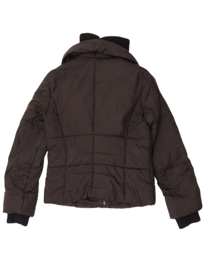 Zara Womens Crop Padded Jacket EU 38 Small Black Polyester