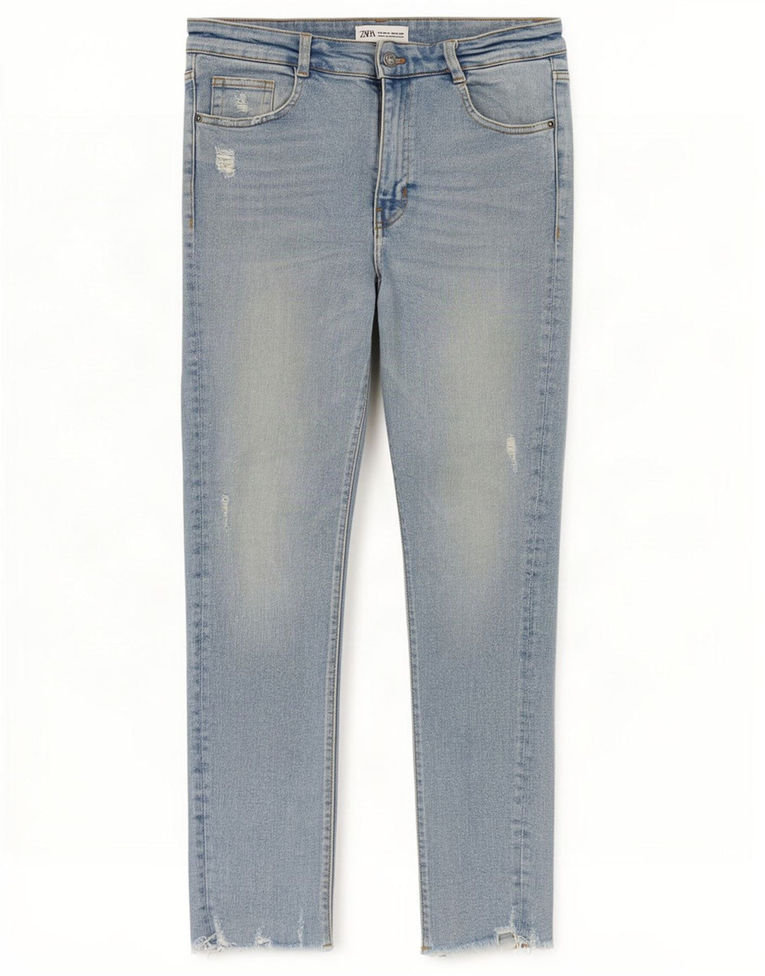 Zara Womens Distressed Skinny Jeans EU 40 Medium W30 L27 Blue