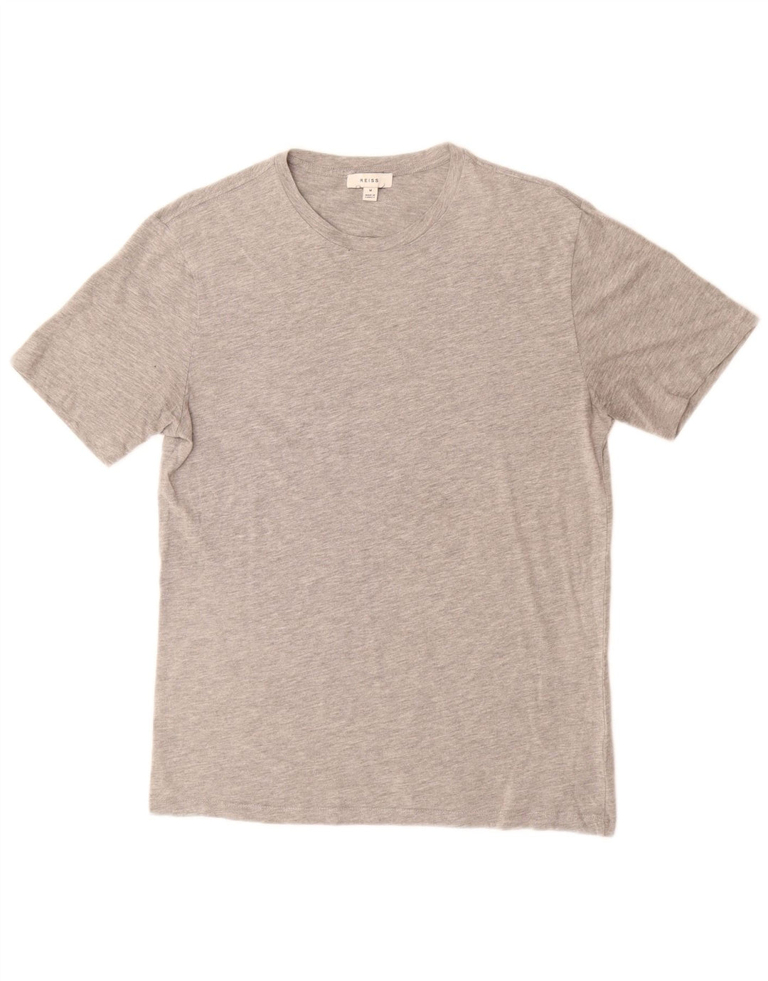REISS Womens T-Shirt Top UK 14 Medium Grey Cotton