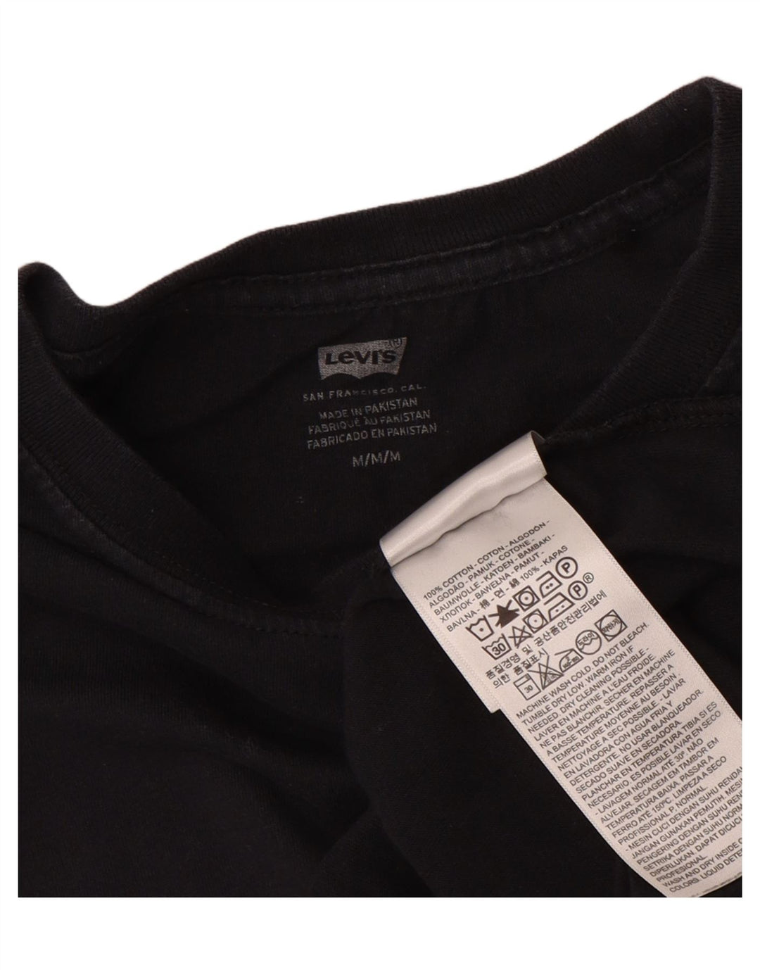 Levi's Womens Crop Top Long Sleeve UK 14 Medium Navy Blue Cotton
