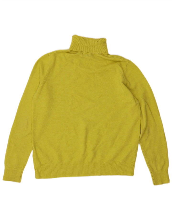 Marks & Spencer Womens Roll Neck Jumper Sweater UK 10 Small Yellow