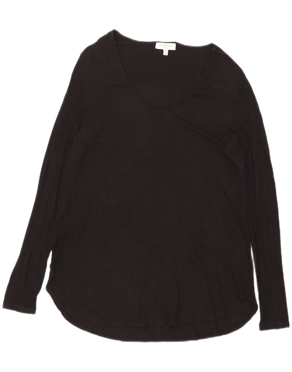Essentials Womens Oversized Top Long Sleeve UK 14 Medium Black Viscose