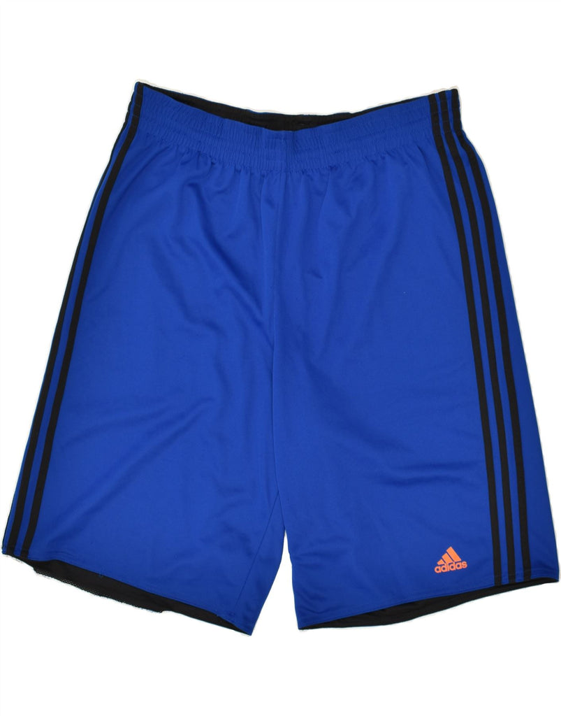 ADIDAS Mens Sport Shorts Large Blue Polyester | Vintage Adidas | Thrift | Second-Hand Adidas | Used Clothing | Messina Hembry 