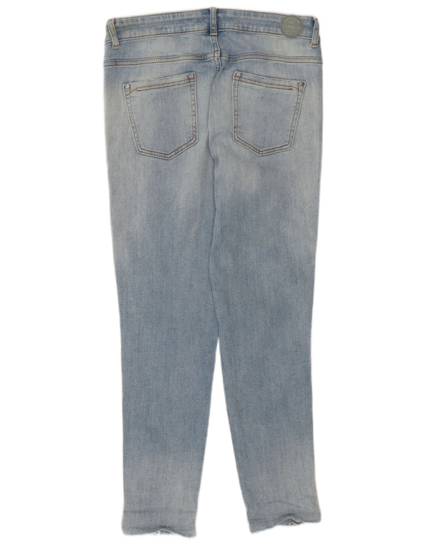 Zara Womens Distressed Skinny Jeans EU 38 Small W28 L26 Blue Cotton