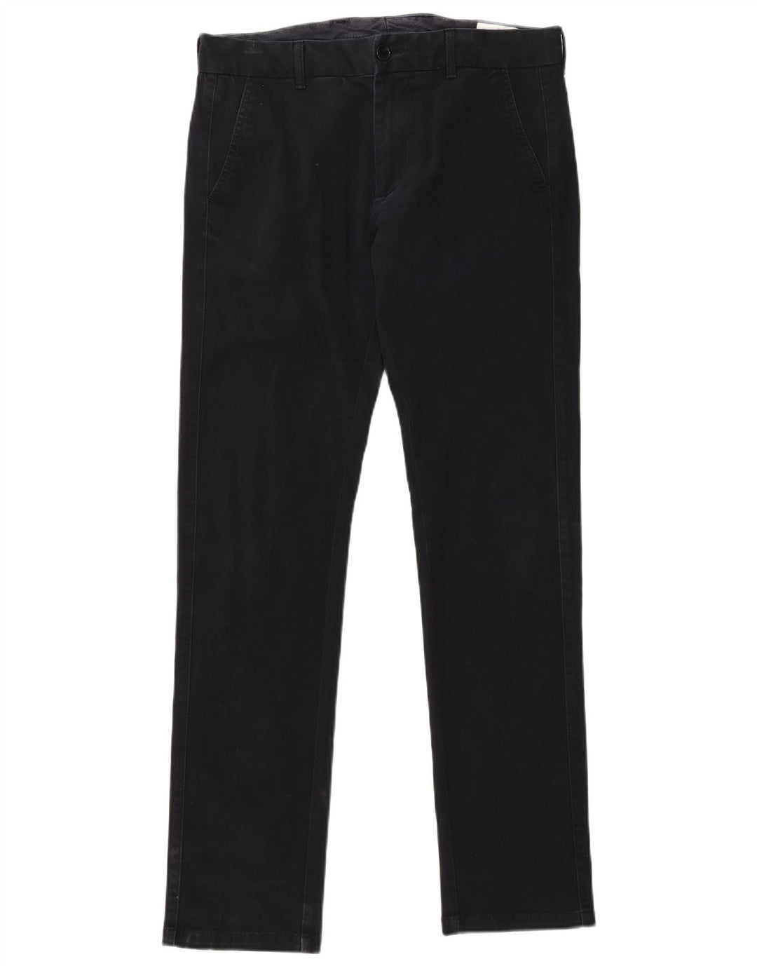 GAS Mens Straight Chino Trousers IT 48 Medium W34 L33 Black Cotton