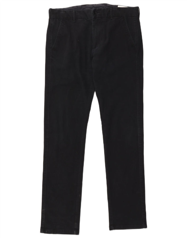 GAS Mens Straight Chino Trousers IT 48 Medium W34 L33 Black Cotton