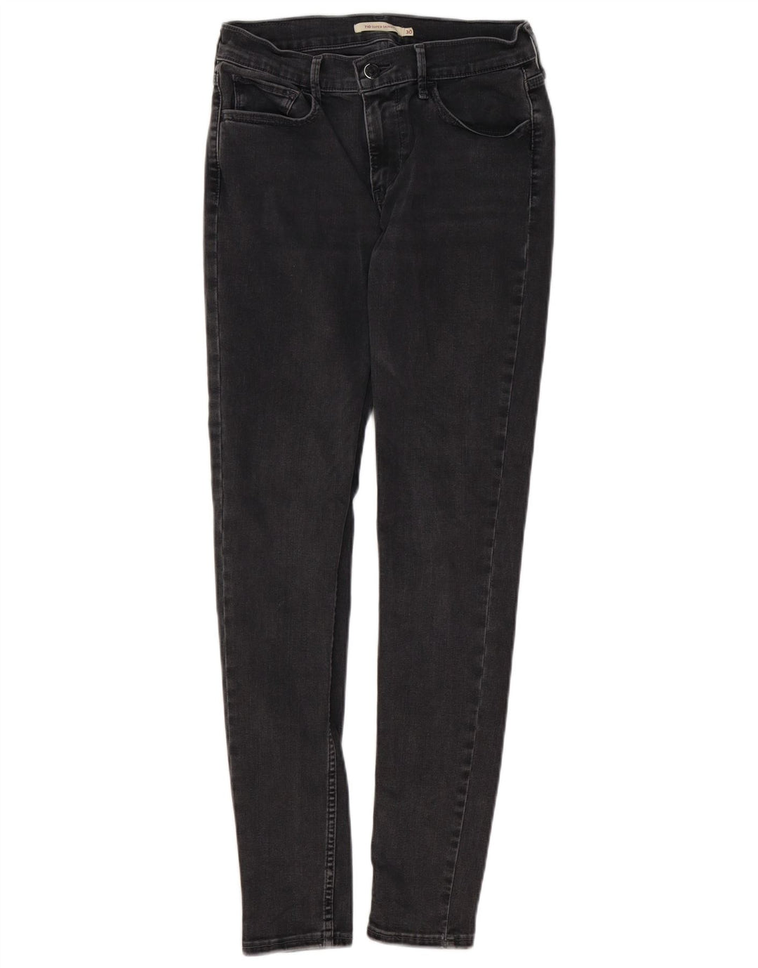 LEVI'S Womens 710 Super Skinny Jeans W30 L30 Grey Cotton