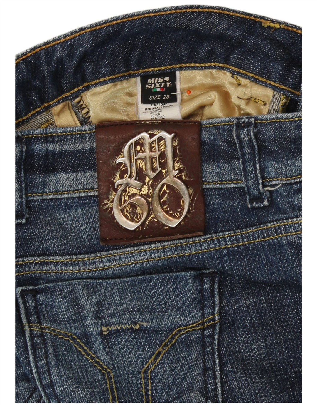 MISS SIXTY Womens Low Waist Slim Jeans W28 L29 Blue Cotton