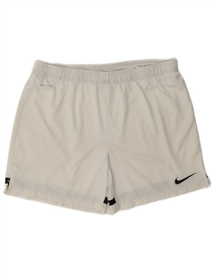 Nike Mens Dri Fit Sport Shorts Large White Colourblock Polyester